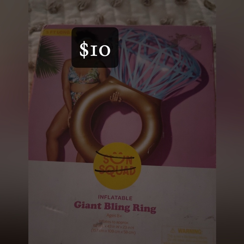Sun Squad Inflatable Giant Bling Ring